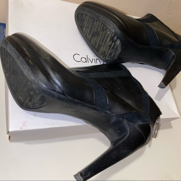 Calvin Klein Leather & Suede Bootie - Picture 3 of 5